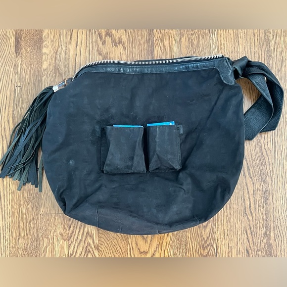 Black leather Gucci slouchy bamboo jungle hobo with tassel - Picture 6 of 14